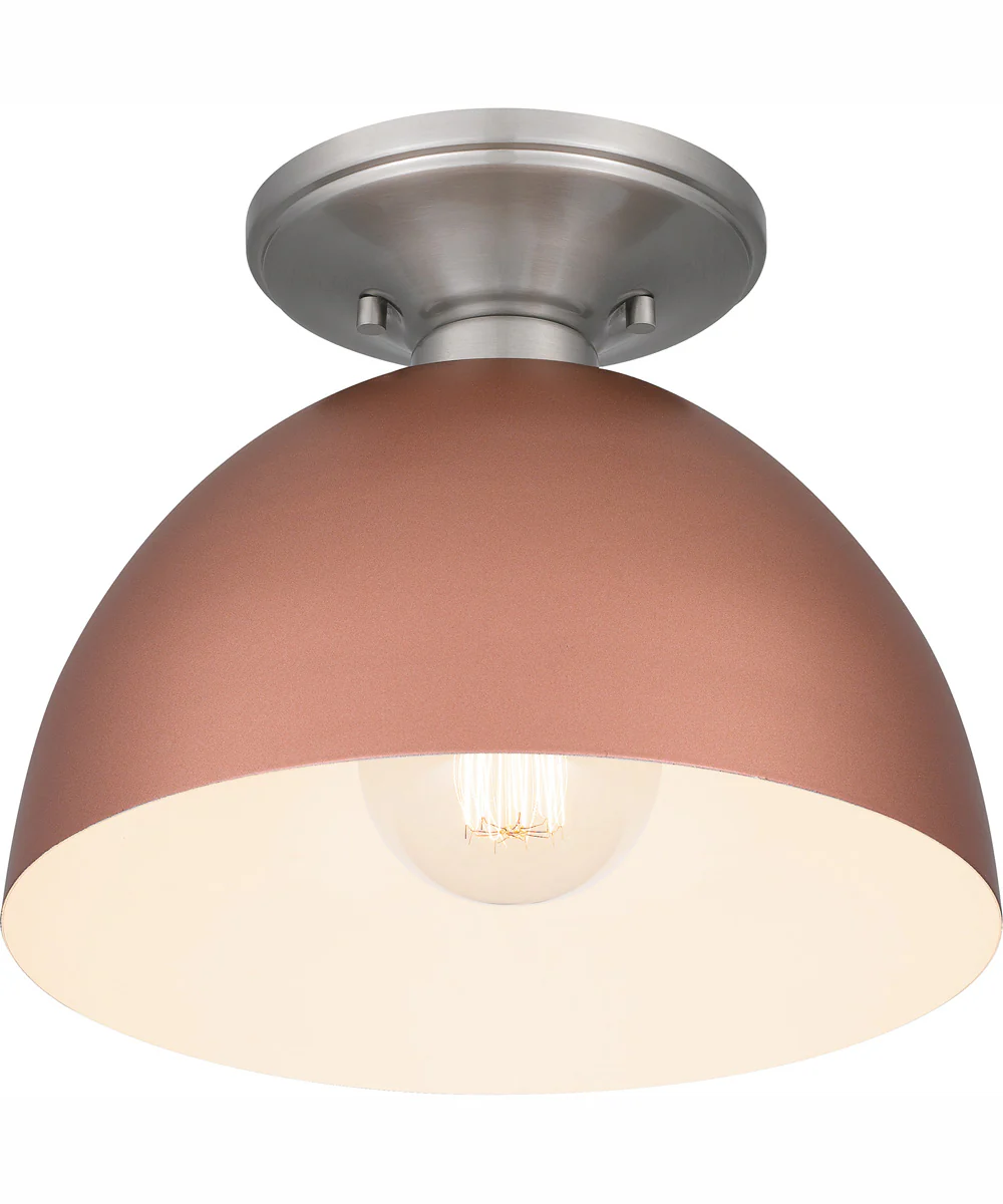 Quoizel Semi-Flush Mount Small 1-light Semi Flush Mount Matte Rose Gold - Image 5