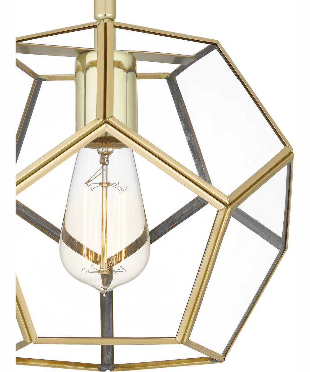 Quoizel Semi-Flush Mount Small 1-light Semi Flush Mount Polished Brass - Image 6