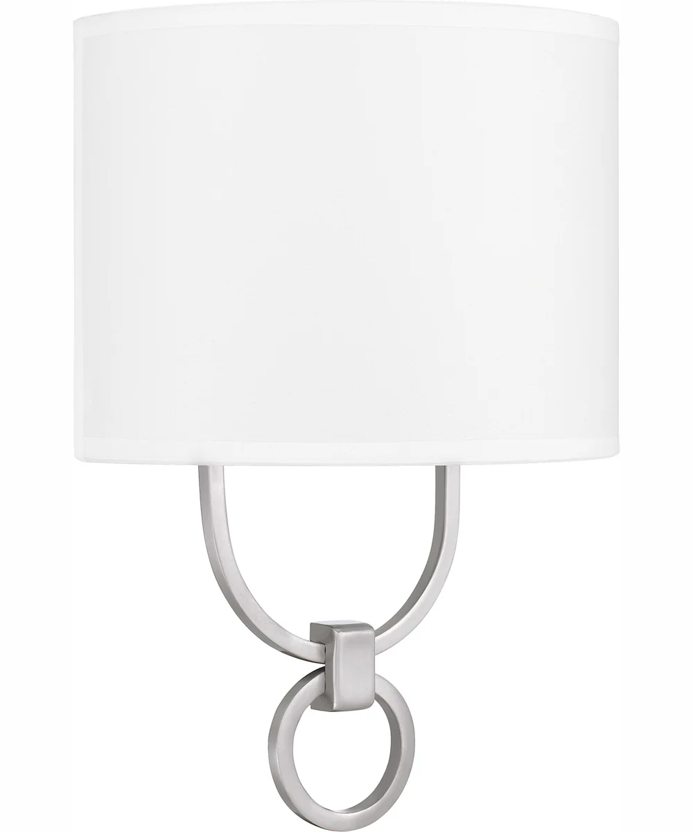 Quoizel Wood Small 1-light Wall Sconce Brushed Nickel - Image 2
