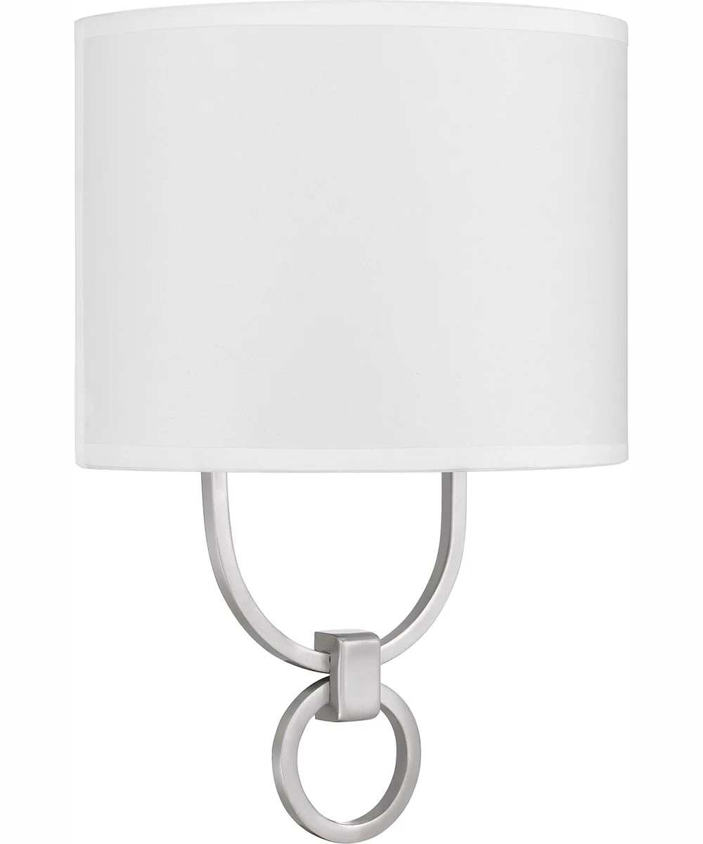 Quoizel Wood Small 1-light Wall Sconce Brushed Nickel - Image 3