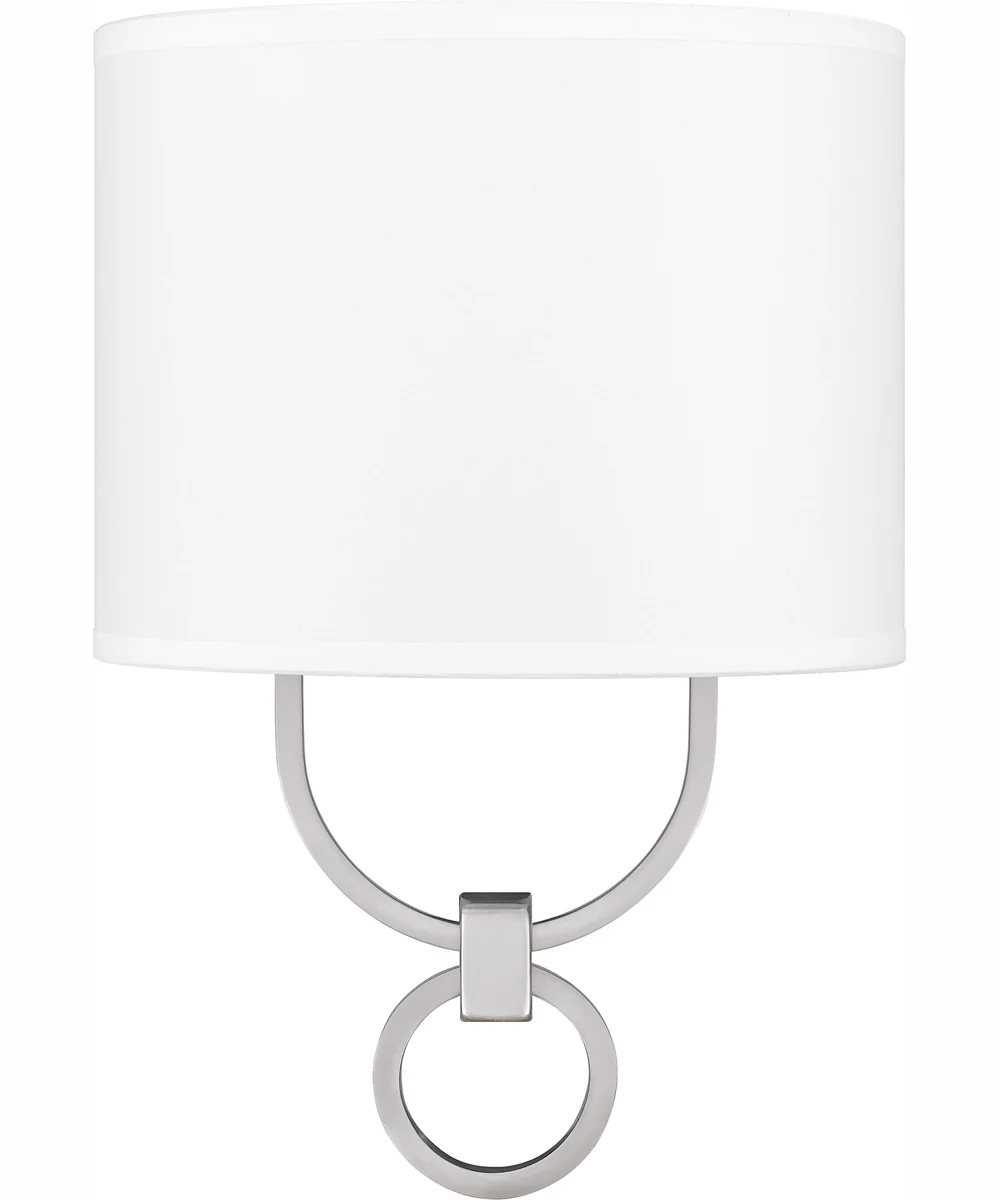 Quoizel Wood Small 1-light Wall Sconce Brushed Nickel - Image 4