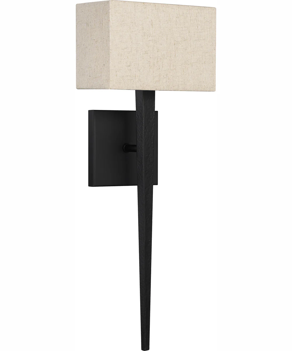 Quoizel Wood Small 1-light Wall Sconce Matte Black - Image 3