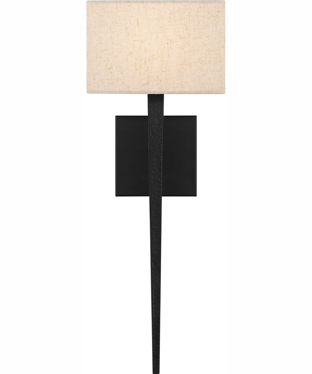 Quoizel Wood Small 1-light Wall Sconce Matte Black - Image 4