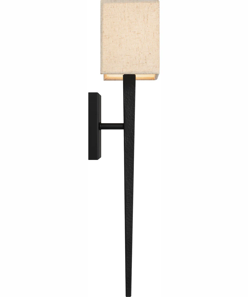 Quoizel Wood Small 1-light Wall Sconce Matte Black - Image 5