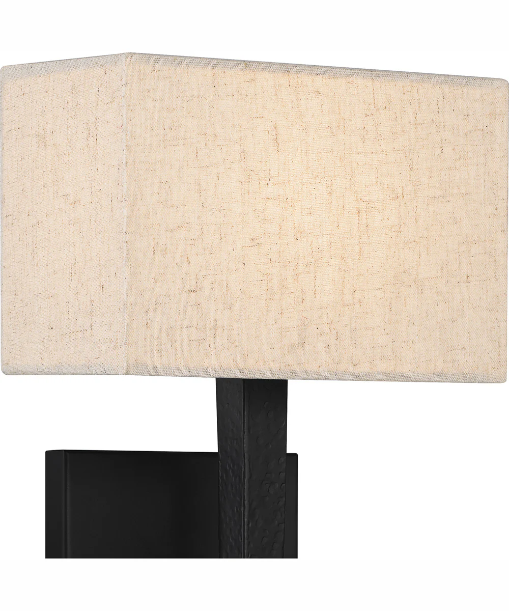 Quoizel Wood Small 1-light Wall Sconce Matte Black - Image 6