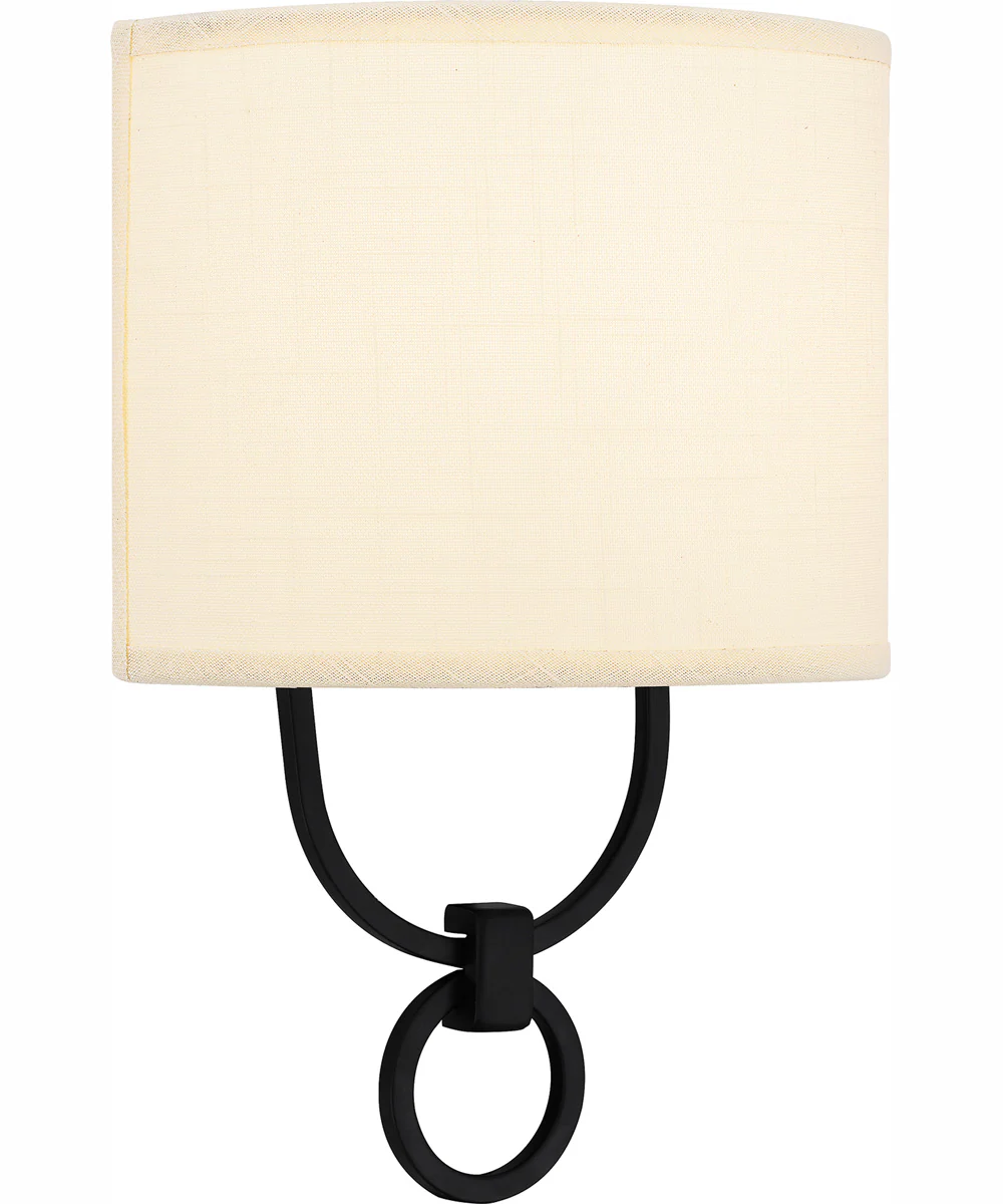 Quoizel Wood Small 1-light Wall Sconce Matte Black