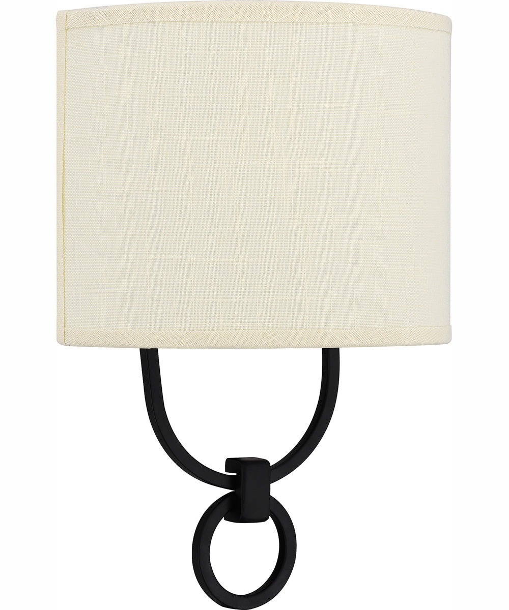 Quoizel Wood Small 1-light Wall Sconce Matte Black - Image 3