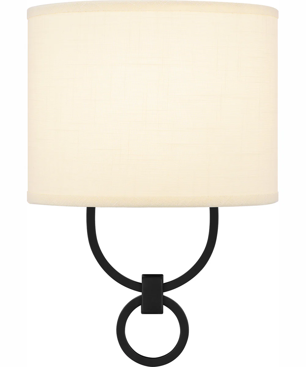 Quoizel Wood Small 1-light Wall Sconce Matte Black - Image 4