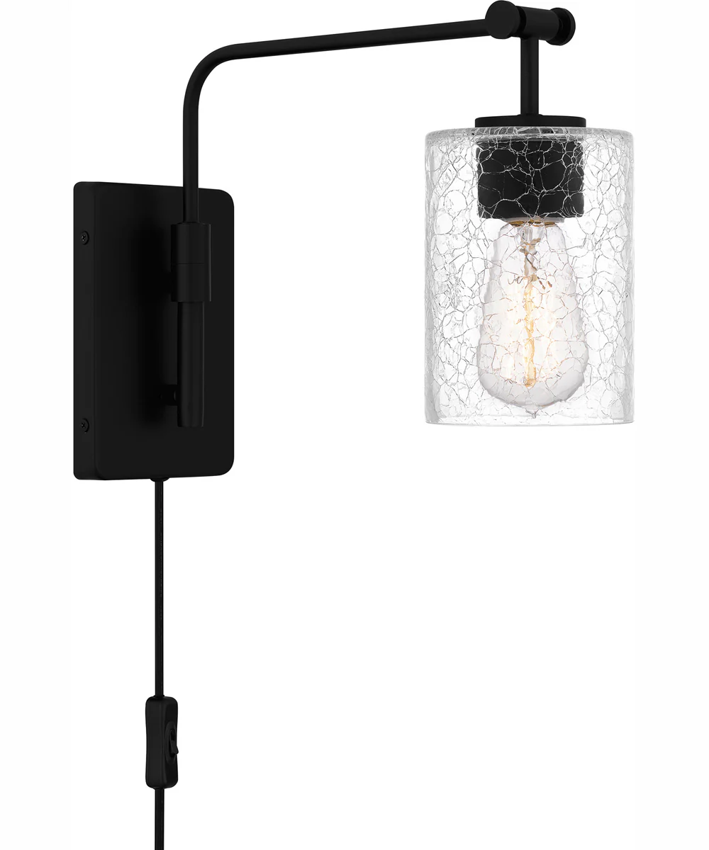 Quoizel Wood Small 1-light Wall Sconce Matte Black - Image 2