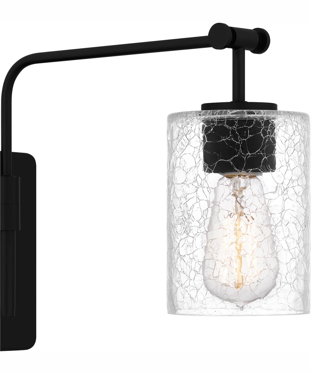 Quoizel Wood Small 1-light Wall Sconce Matte Black - Image 6