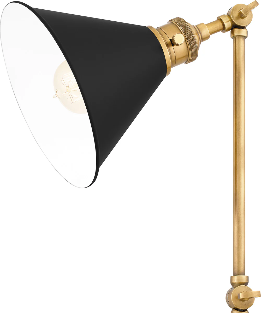 Quoizel Wood Small 1-light Wall Sconce Weathered Brass - Image 7