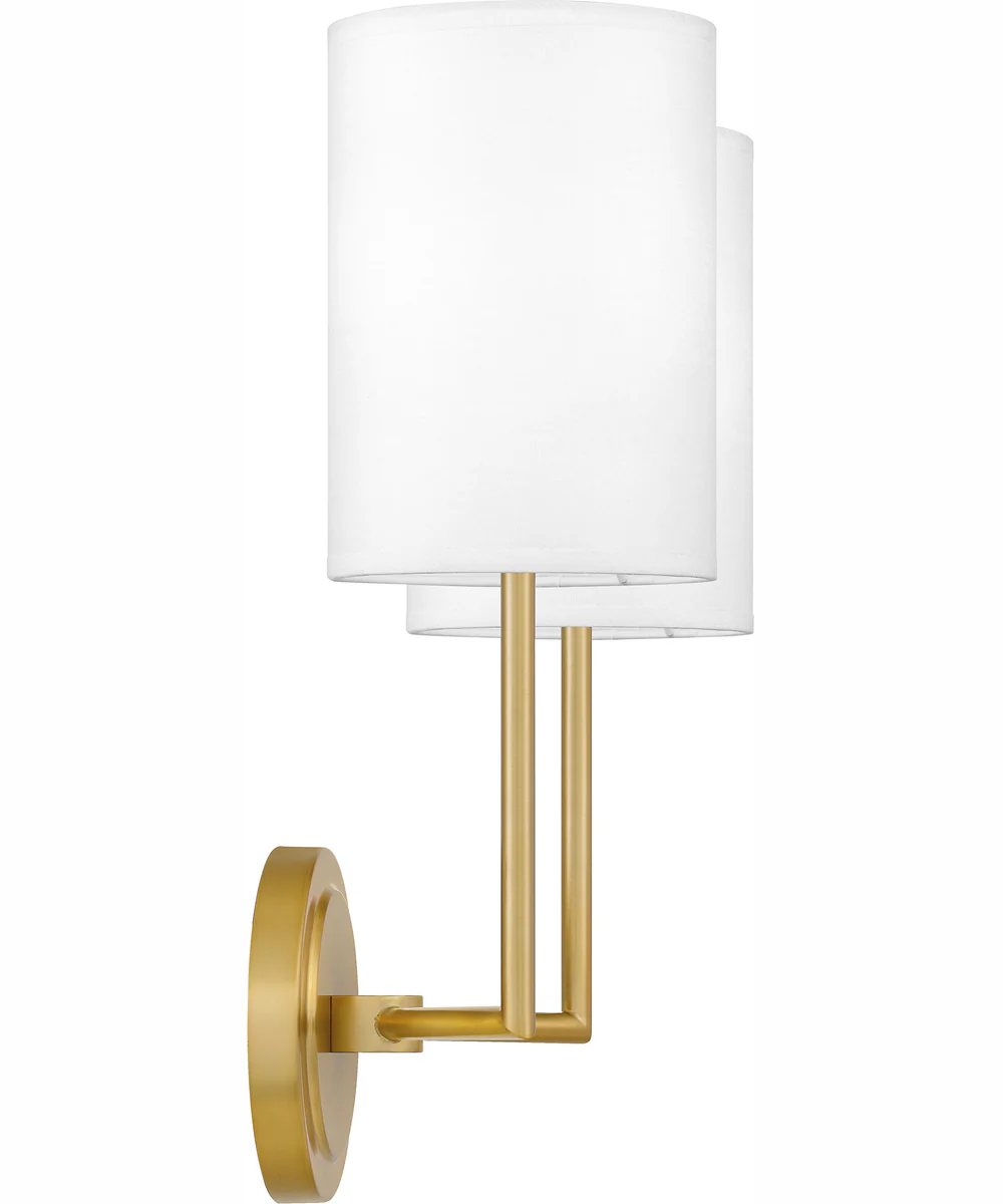 Quoizel Wood Small 2-light Wall Sconce Aged Brass - Image 5