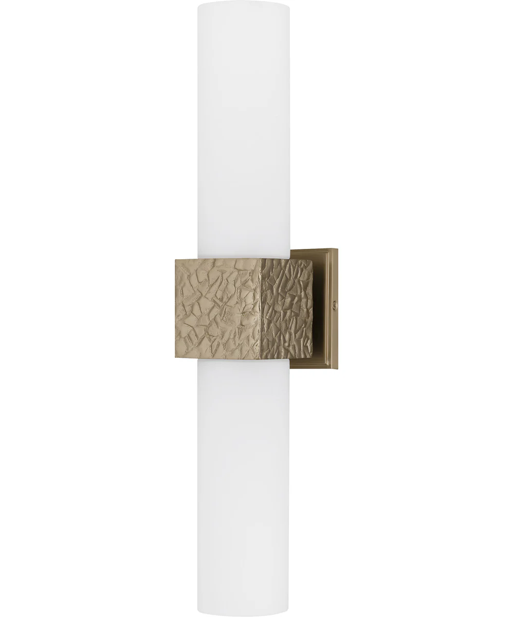 Quoizel Wood Small 2-light Wall Sconce Bronze Gold - Image 2
