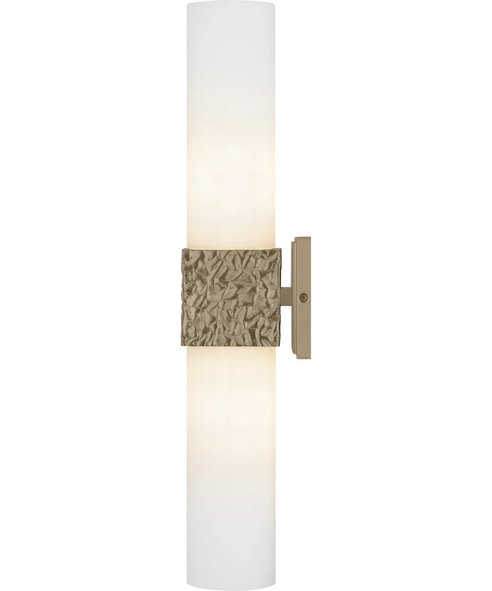 Quoizel Wood Small 2-light Wall Sconce Bronze Gold - Image 3