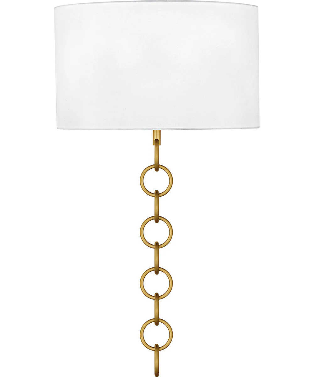 Quoizel Wood Small 2-light Wall Sconce Brushed Gold - Image 3