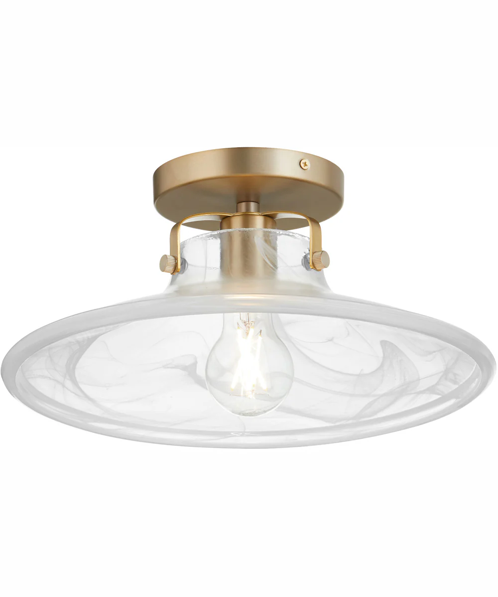 1-light Dual Mount Light Fixture Aged Brass - Image 2