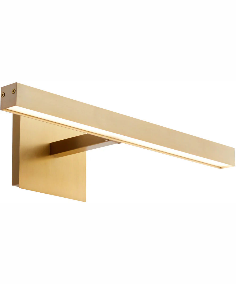 1-light LED Wall Mount Light Fixture Aged Brass - Image 2
