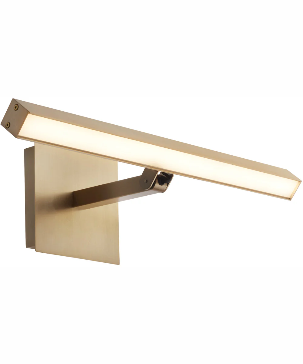 1-light LED Wall Mount Light Fixture Aged Brass - Image 3