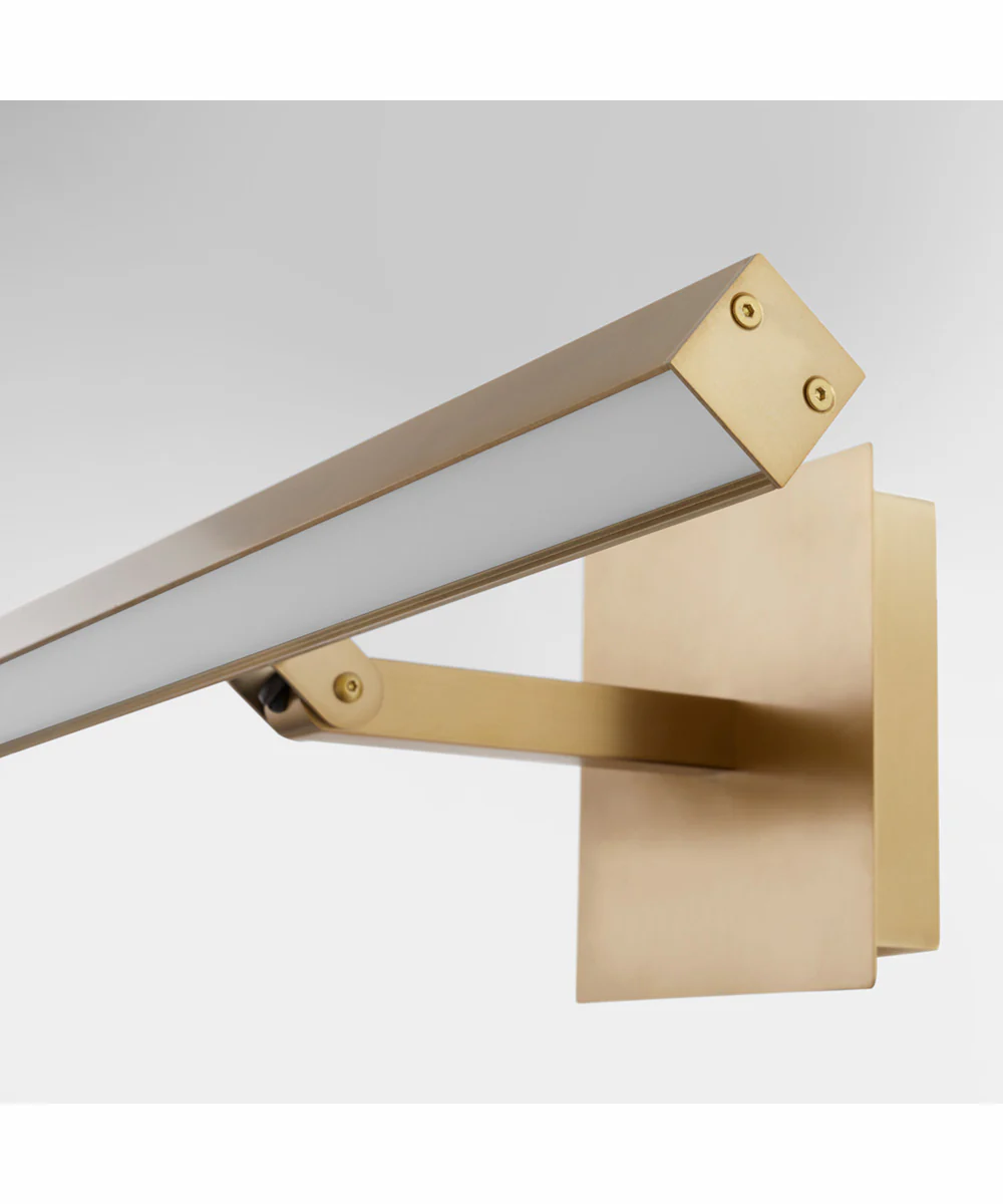 1-light LED Wall Mount Light Fixture Aged Brass - Image 4