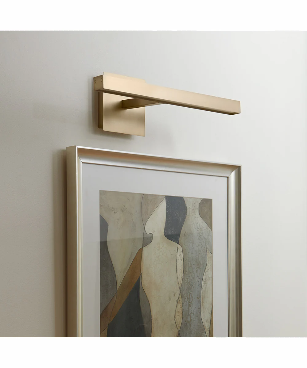 1-light LED Wall Mount Light Fixture Aged Brass - Image 5