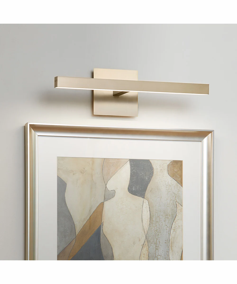 1-light LED Wall Mount Light Fixture Aged Brass - Image 7