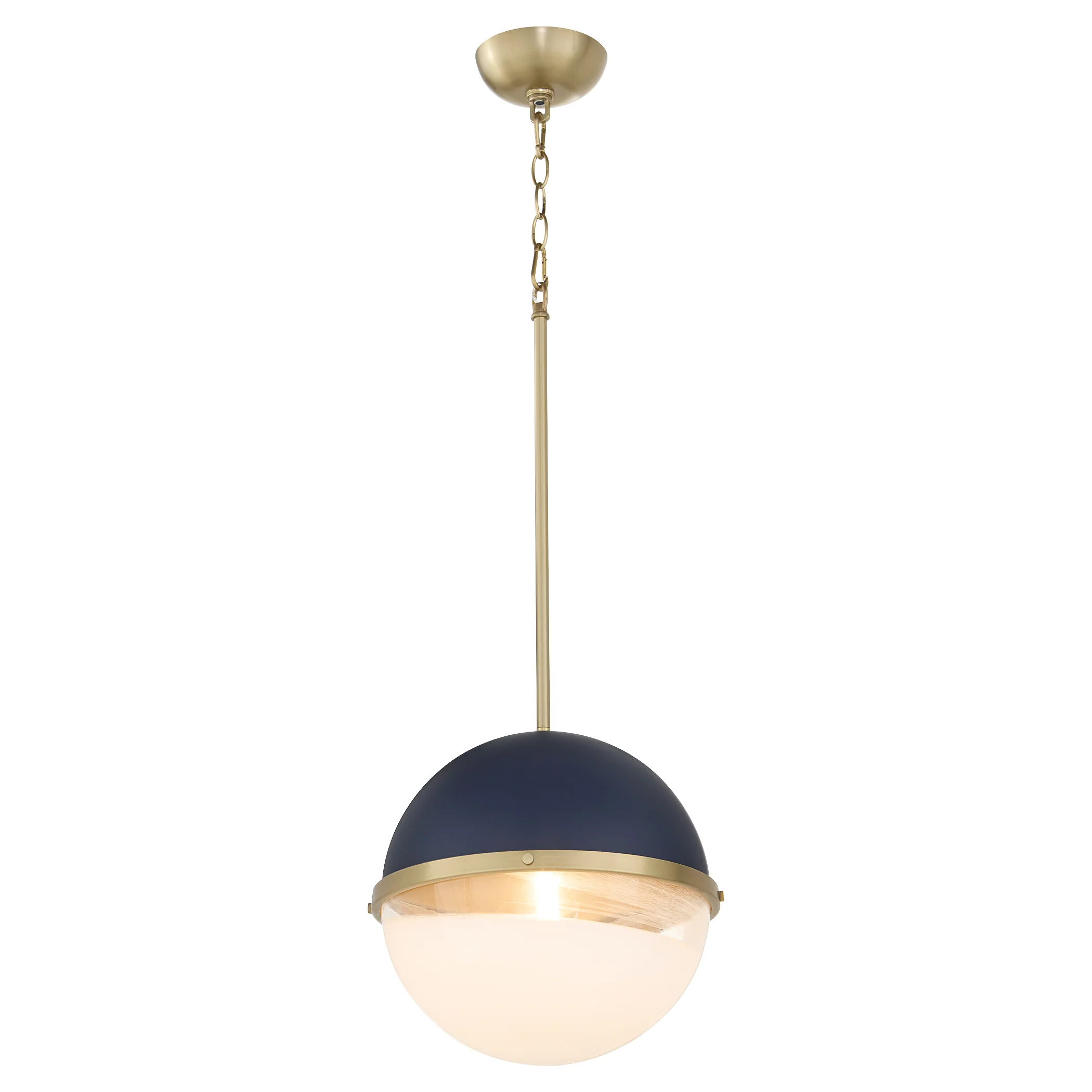 1-light Pendant Blue w/ Aged Brass - Image 2