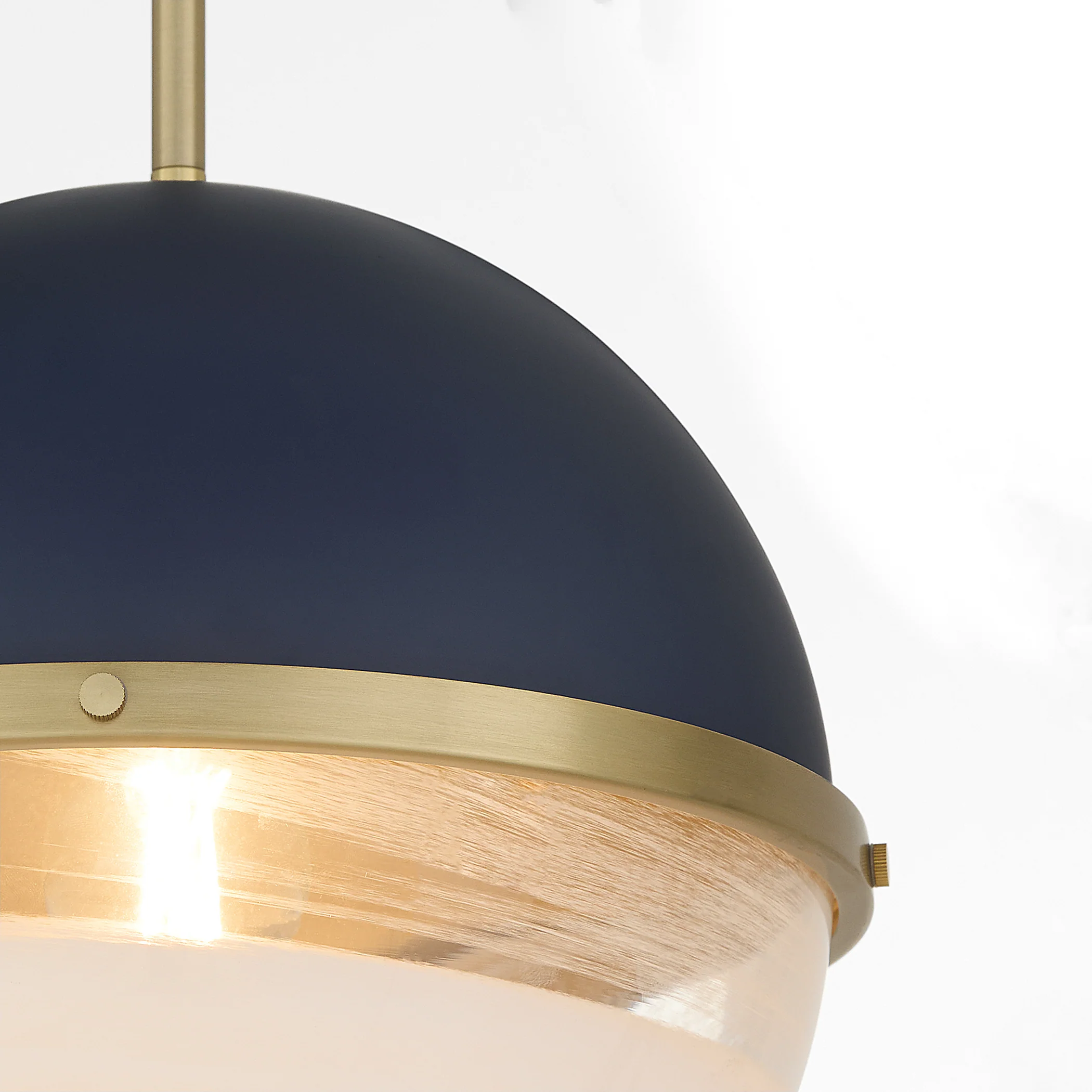 1-light Pendant Blue w/ Aged Brass - Image 3