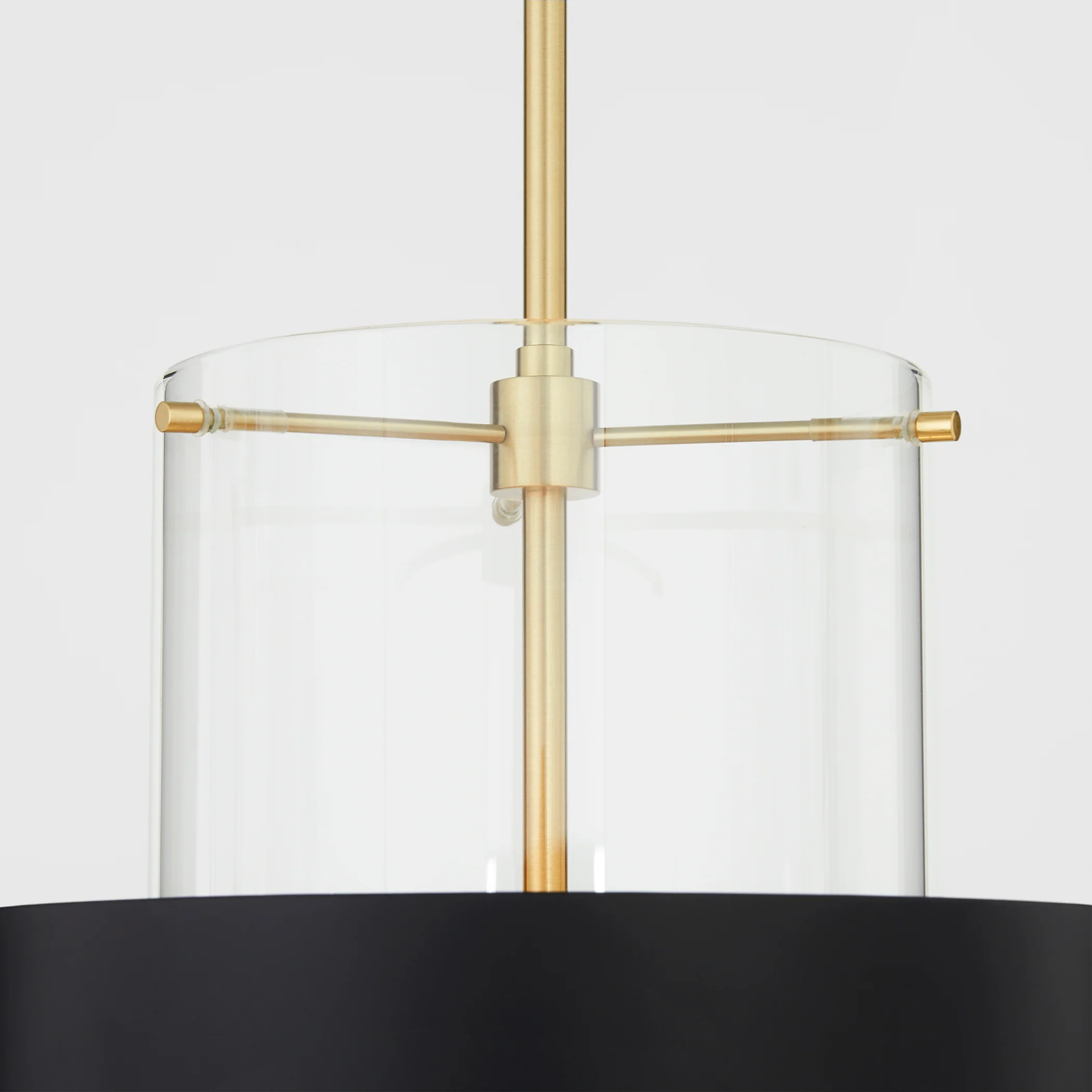 1-light Pendant Matte Black/Aged Brass - Image 4