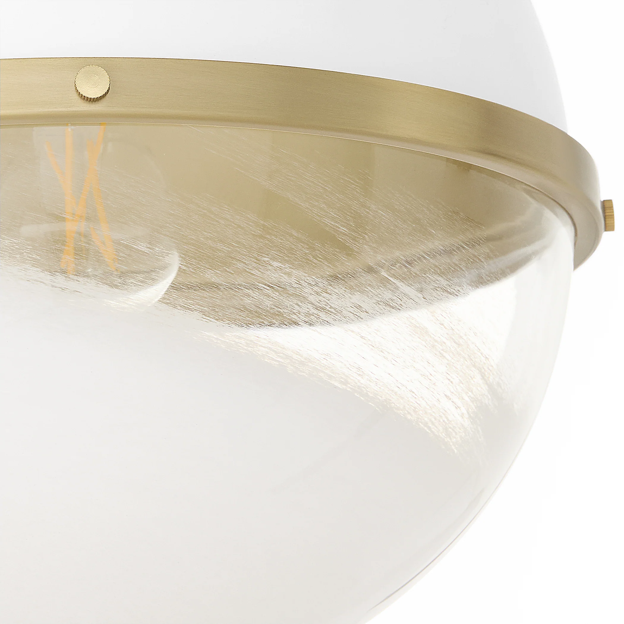 1-light Pendant Studio White w/ Aged Brass - Image 3