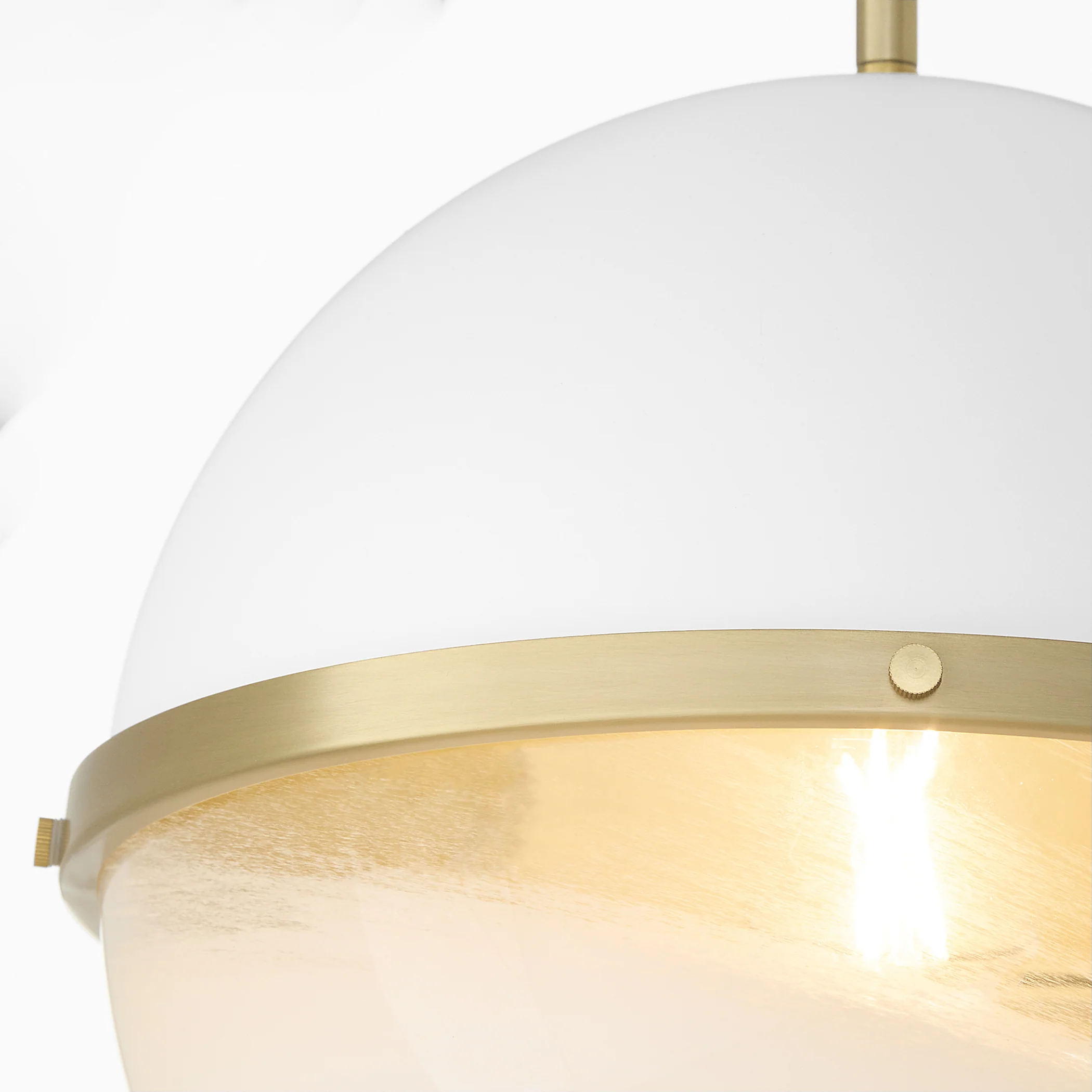 1-light Pendant Studio White w/ Aged Brass - Image 4