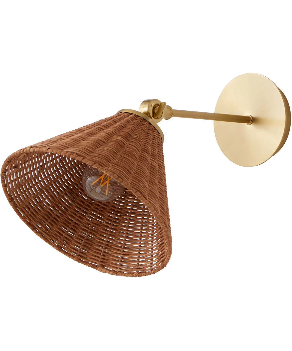 1-light Wall Mount Light Fixture Aged Brass - Image 3