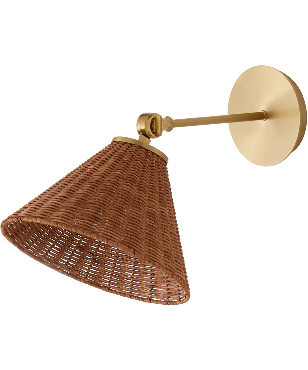 1-light Wall Mount Light Fixture Aged Brass - Image 4