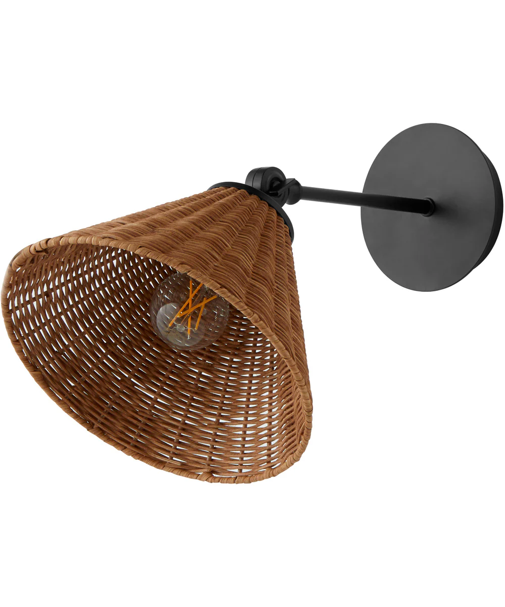 1-light Wall Mount Light Fixture Matte Black - Image 3