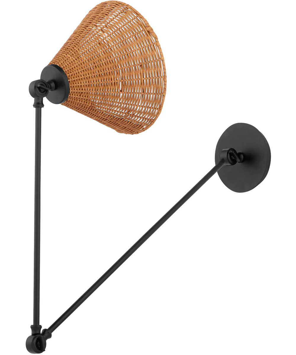 1-light Wall Mount Light Fixture Matte Black - Image 5