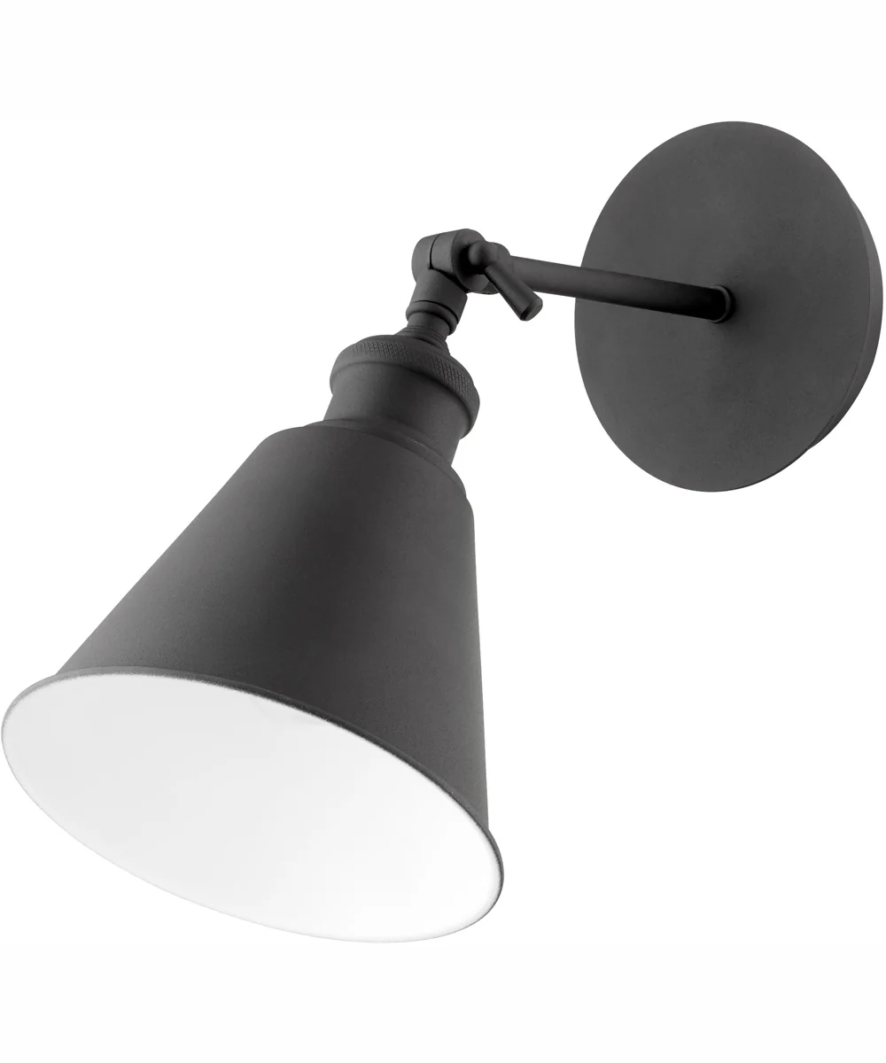 1-light Wall Mount Light Fixture Textured Black - Image 2
