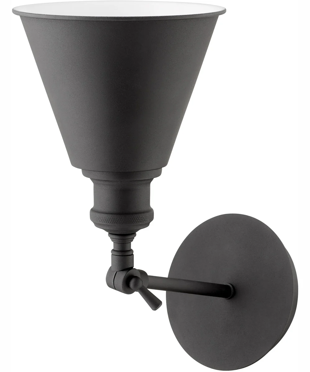 1-light Wall Mount Light Fixture Textured Black - Image 4