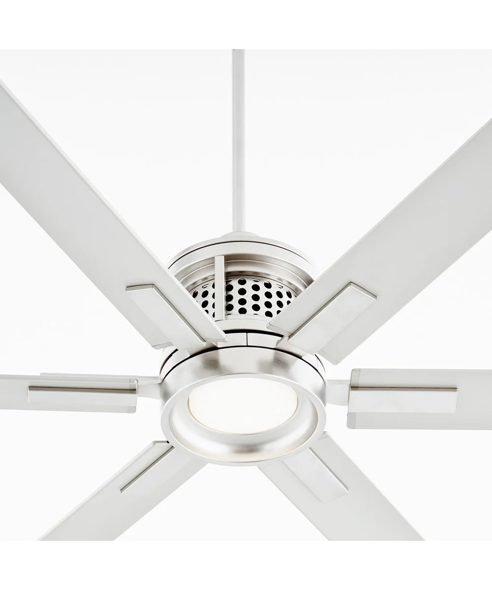 120" Zeus Patio Ceiling Fan Satin Nickel - Image 7