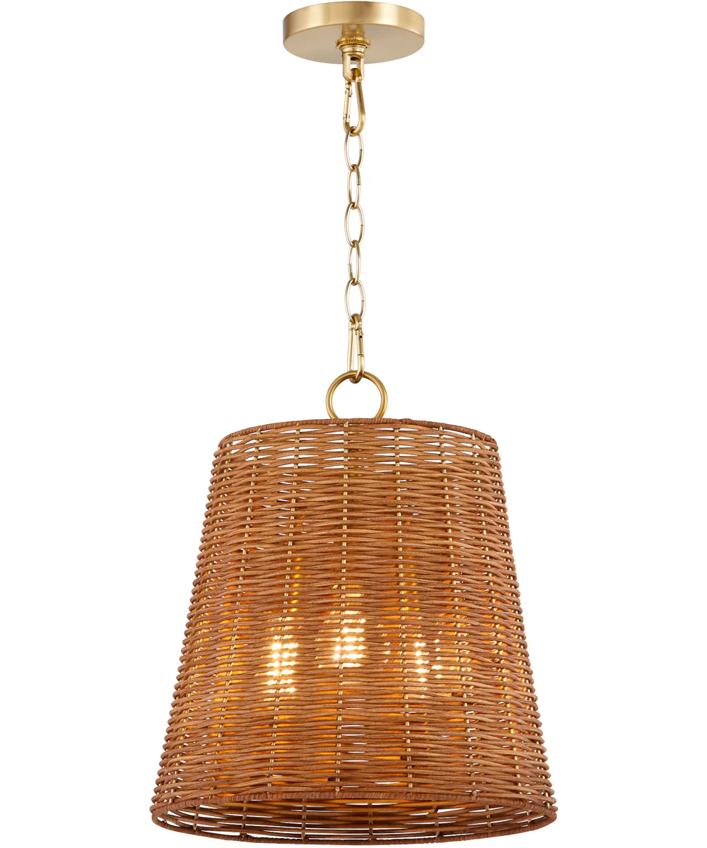 3-light Pendant Aged Brass - Image 2