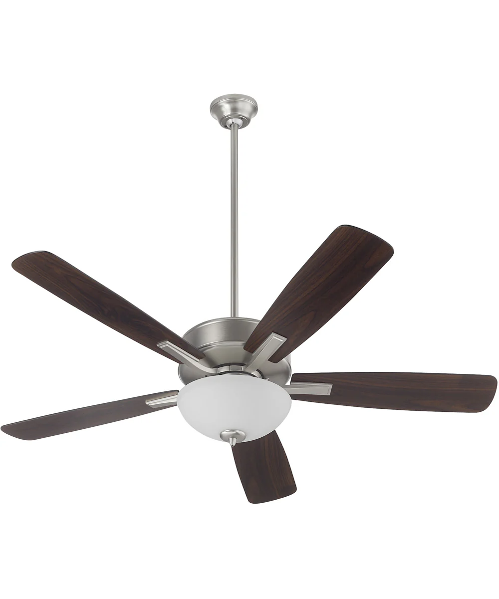 52" Ovation 2-light LED Ceiling Fan Satin Nickel