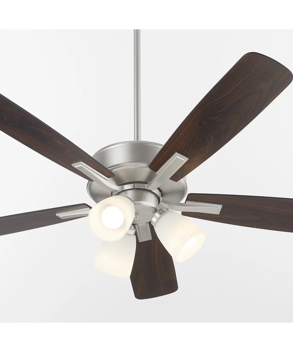 52" Ovation 3-light LED Ceiling Fan Satin Nickel - Image 3