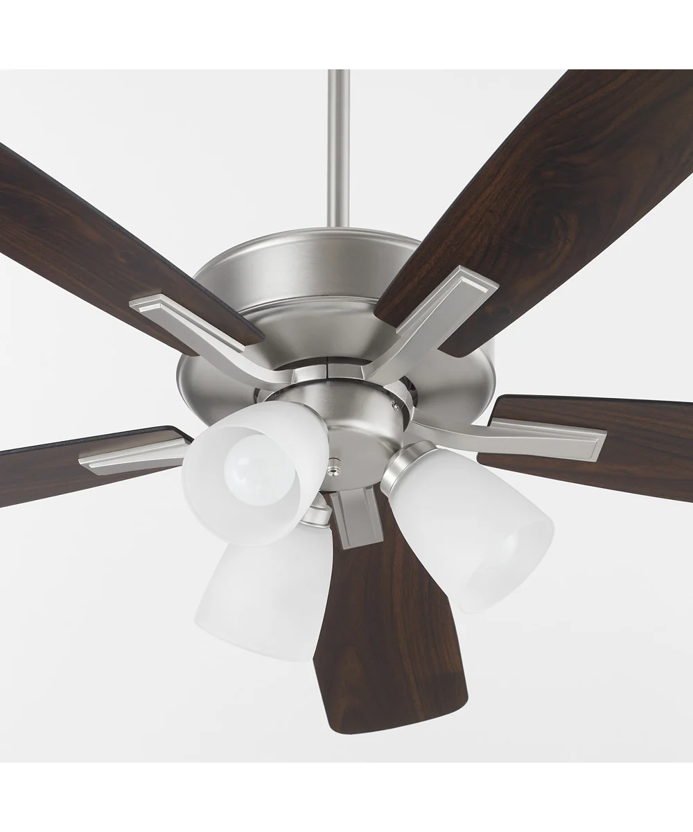 52" Ovation 3-light LED Ceiling Fan Satin Nickel - Image 4