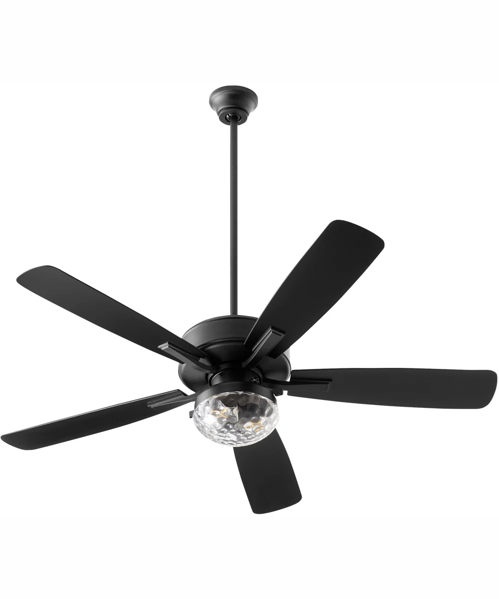 52" Ovation Patio 2-light LED Indoor/Outdoor Patio Ceiling Fan Matte Black