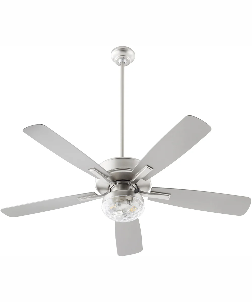 52" Ovation Patio 2-light LED Indoor/Outdoor Patio Ceiling Fan Satin Nickel