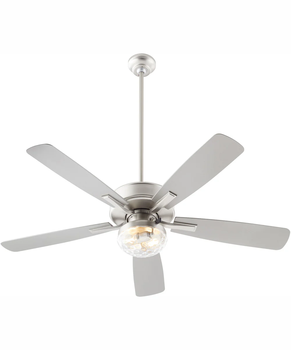 52" Ovation Patio 2-light LED Indoor/Outdoor Patio Ceiling Fan Satin Nickel - Image 2