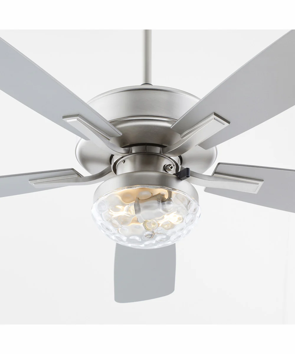 52" Ovation Patio 2-light LED Indoor/Outdoor Patio Ceiling Fan Satin Nickel - Image 3