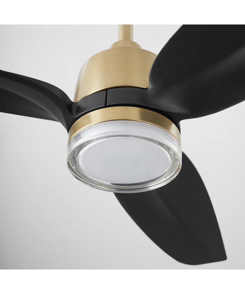 58" Exodus Patio Ceiling Fan Aged Brass w/ MB downrod - Image 4