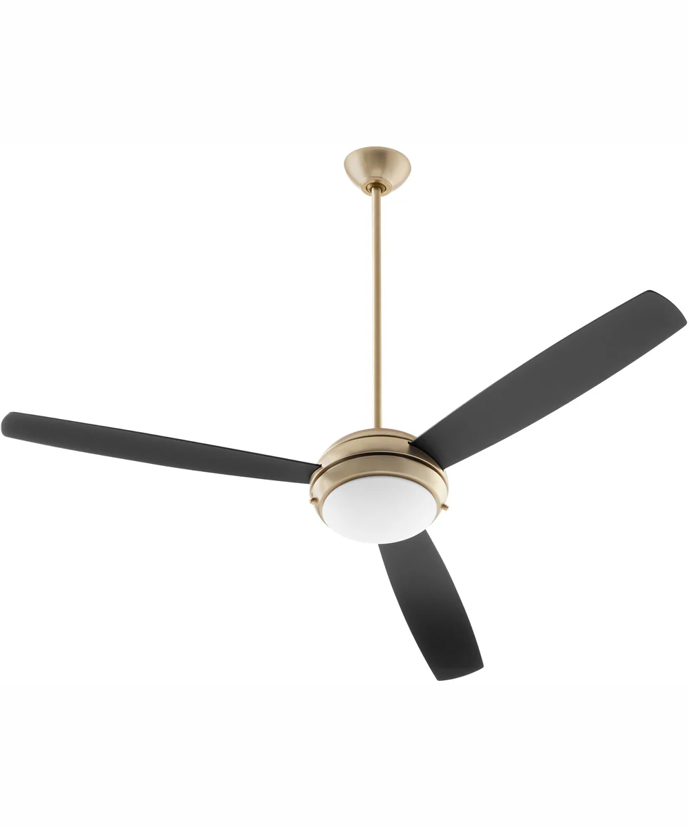 60" Expo 2-light Ceiling Fan Aged Brass