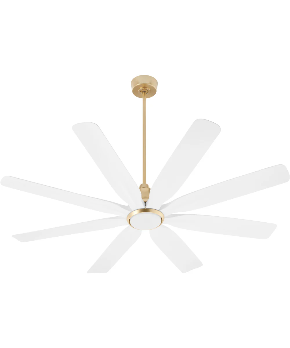 60" Rosales 1-light LED Patio Ceiling Fan Aged Brass - Image 2