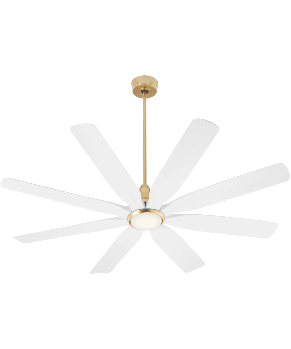 60" Rosales 1-light LED Patio Ceiling Fan Aged Brass - Image 3