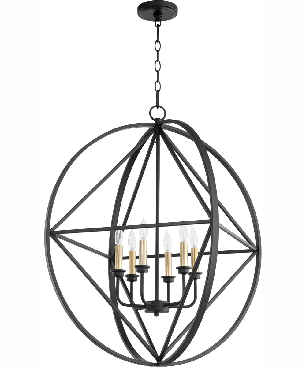 6-light Pendant Textured Black - Image 3